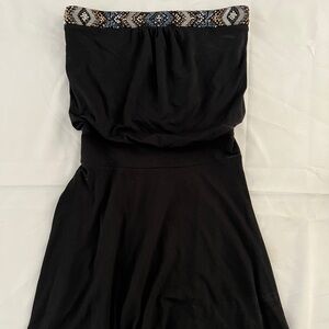 White House Black Market strapless Beaded Trim Short Dress